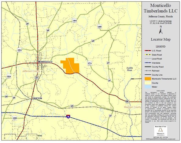 Affordable Hunting Tract Near Tallahassee: US 90, Monticello , FL 32344